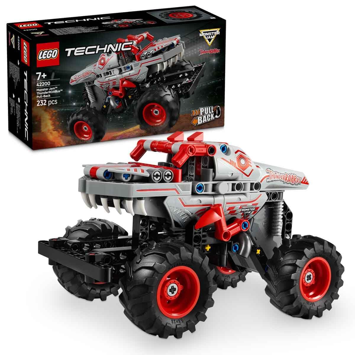 LEGO TECHNIC MONSTER JAM THUNDERROARUS PULL-BACK TRUCK TOY  