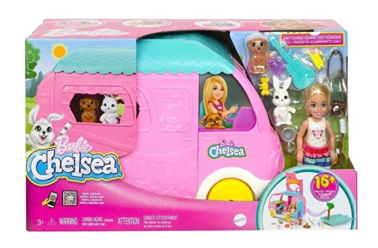 BARBIE CLUB CHELSEA CAMPER MINIBUS HNH90
