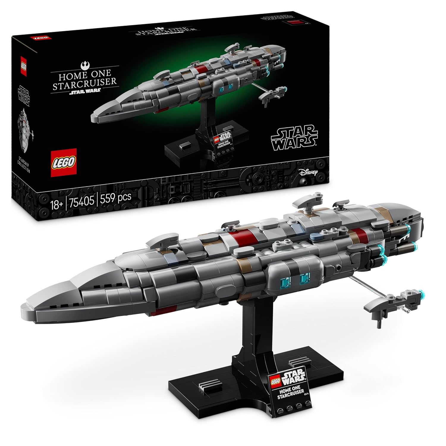LEGO STAR WARS HOME ONE STARCRUISER, BUILDABLE STARSHIP MODEL KIT 