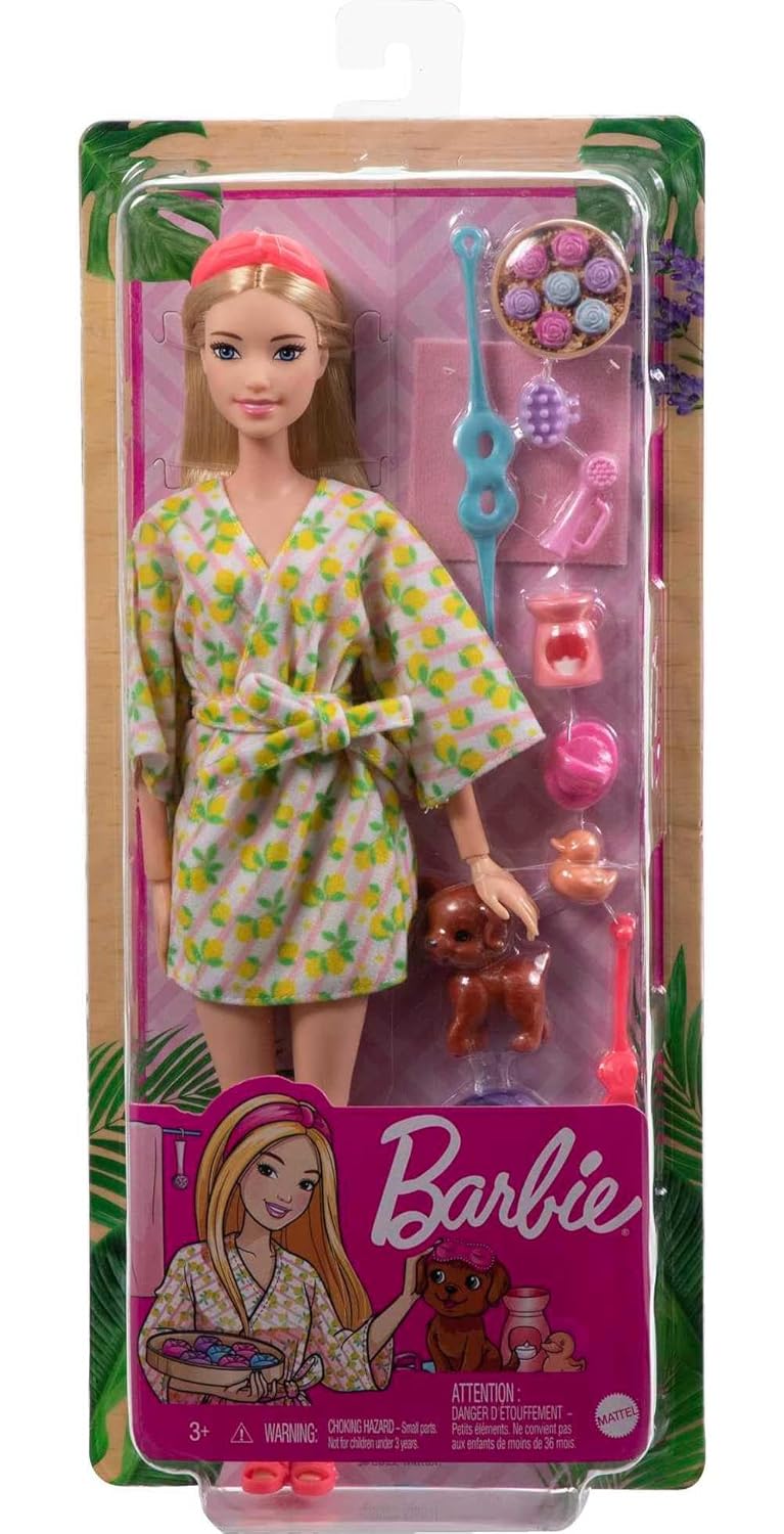BARBIE DOLL KIDS TOYS BLONDE DOLL WITH PET PUPPY