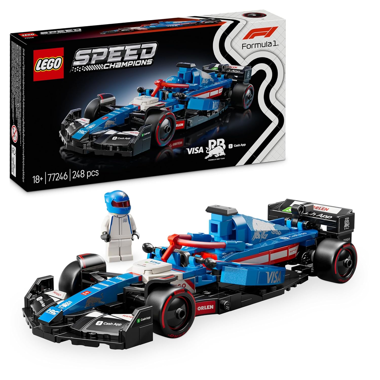 LEGO SPEED CHAMPIONS VISA CASH APP RB VCARB 01 F1 RACE CAR VEHICLE KIT