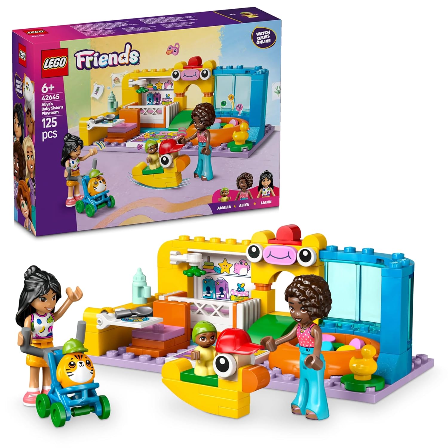 LEGO FRIENDS ALIYA’S BABY SISTER’S PLAYROOM PRETEND-PLAY BUILDING KIT 