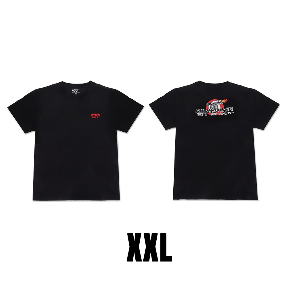 MINI GT T-SHIRT TURBO POWER BLACK XXL SIZE
