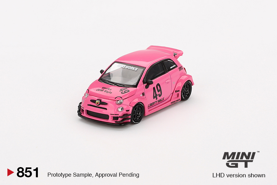PREORDER MINI GT ABARTH 595 LB-WORKS X ABAS WORKS PINK 
