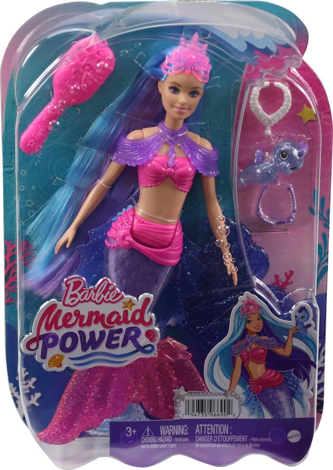 MERMAID BARBIE MALIBU DOLL WITH PET AND ACCESSORIES