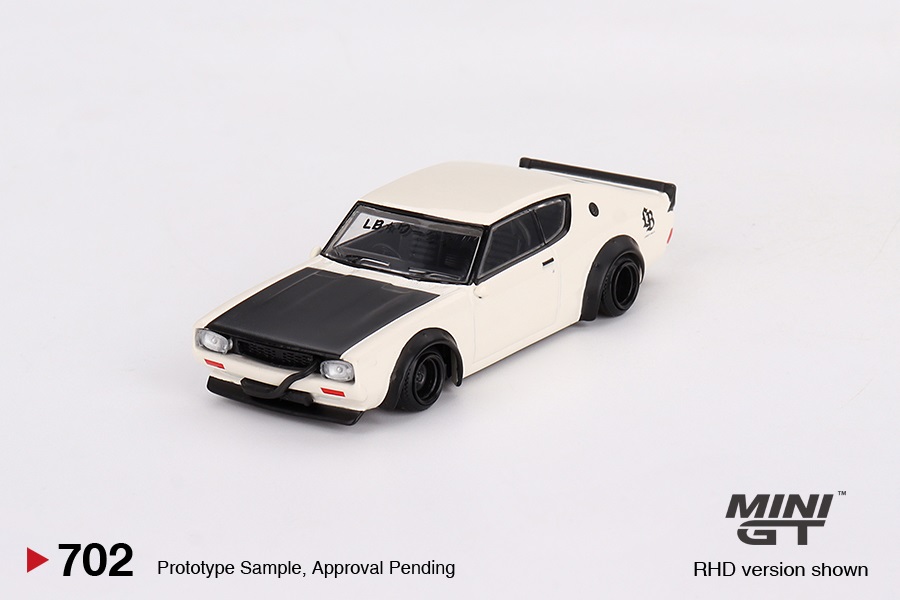 PREORDER MINI GT NISSAN SKYLINE KENMERI LIBERTY WALK WHITE
