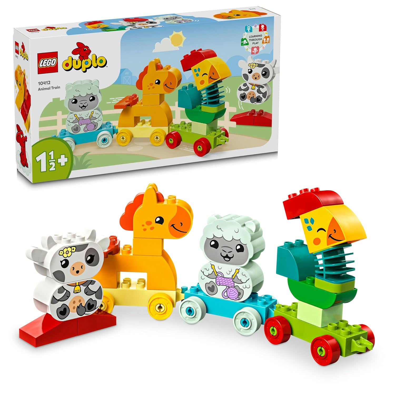 LEGO DUPLO MY FIRST ANIMAL TRAIN NATURE TOY 10412 19 PIECES