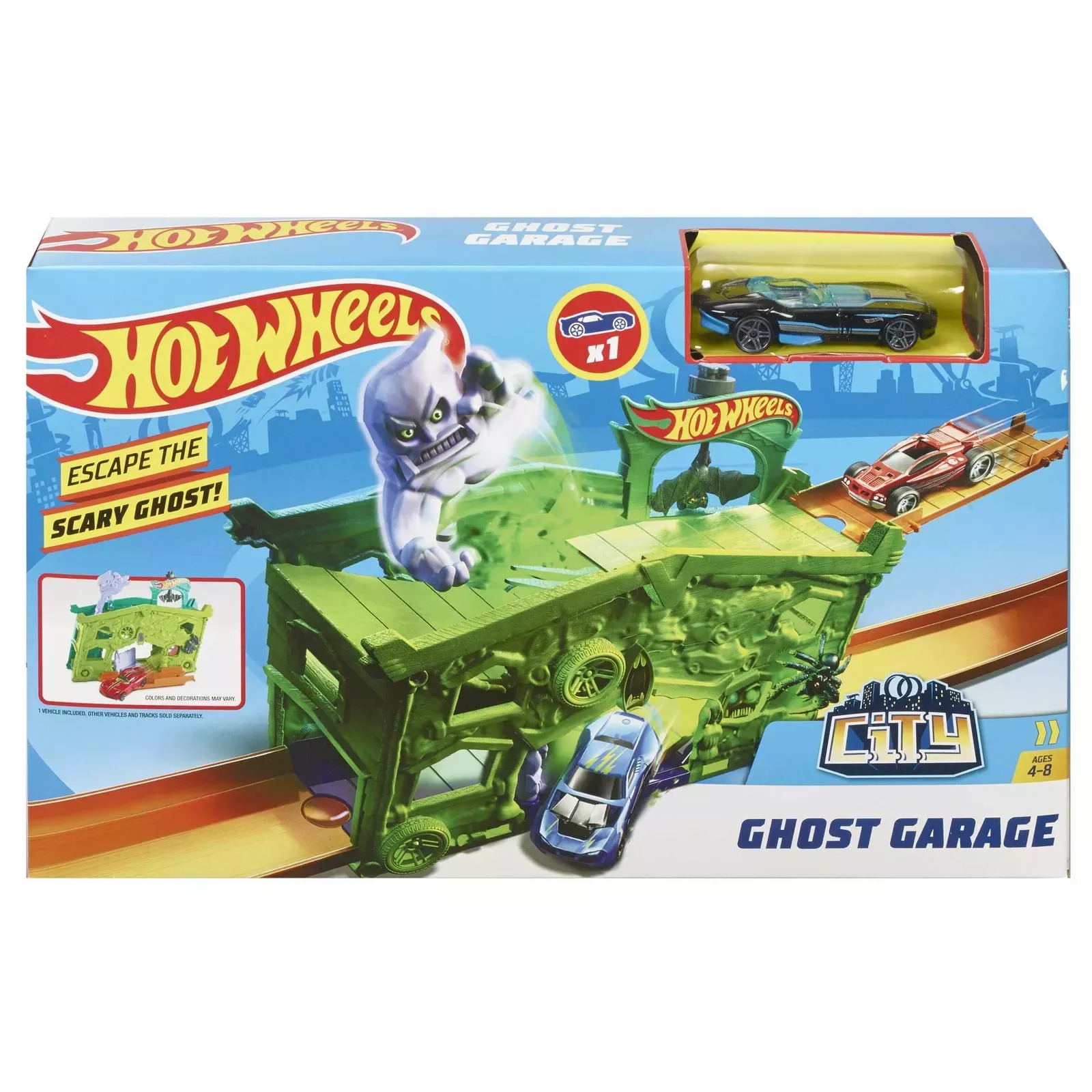 HOT WHEELS CITY GHOST GARAGE PLAY SET FJN38