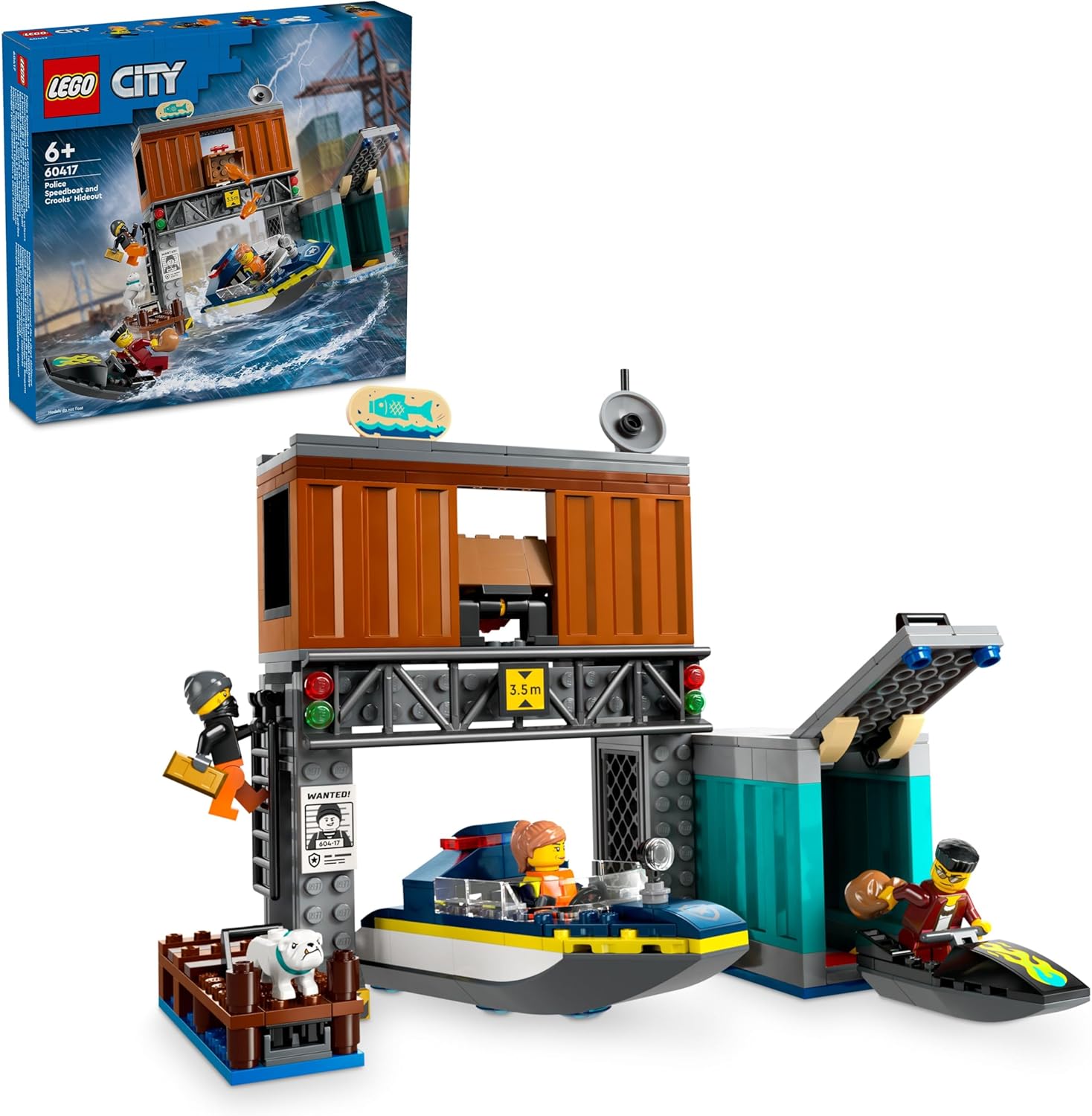 LEGO CITY POLICE SPEEDBOAT AND CROOKS' HIDEOUT