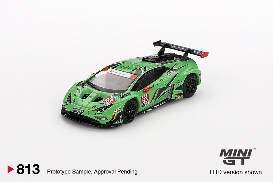 PREORDER MINI GT LAMBORGHINI HURACÁN GT3 EVO2 63 IRON LYNX IMSA 2023 