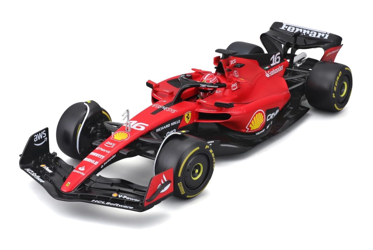 FERRARI FORMULA RACING  SF-23 RED 16 ACRYLIC CASE