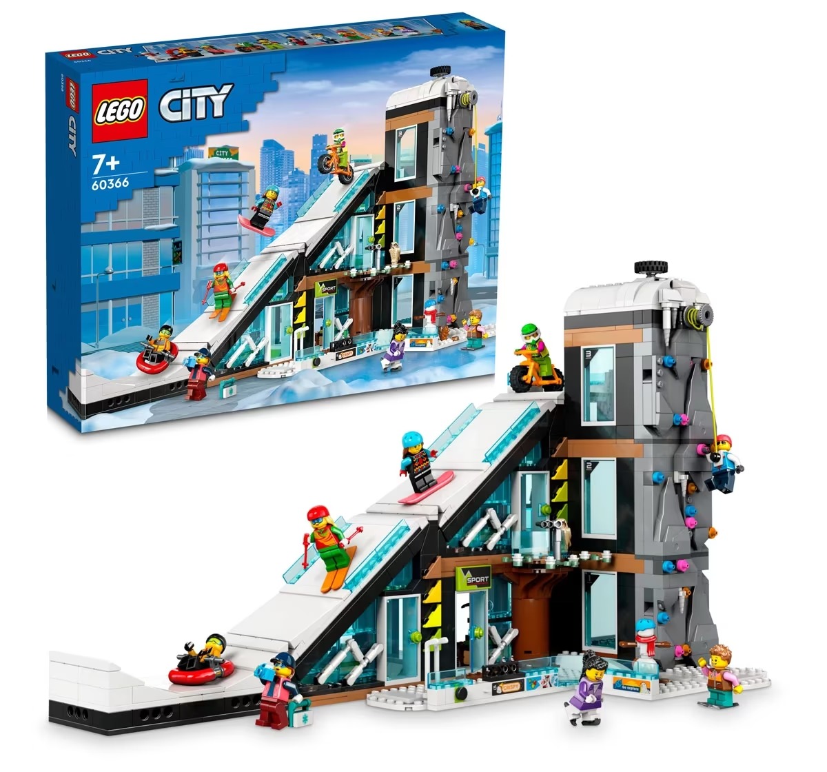 LEGO CITY SKI AND CLIMBING CENTER BUILDING TOY SET 1054 PIECES