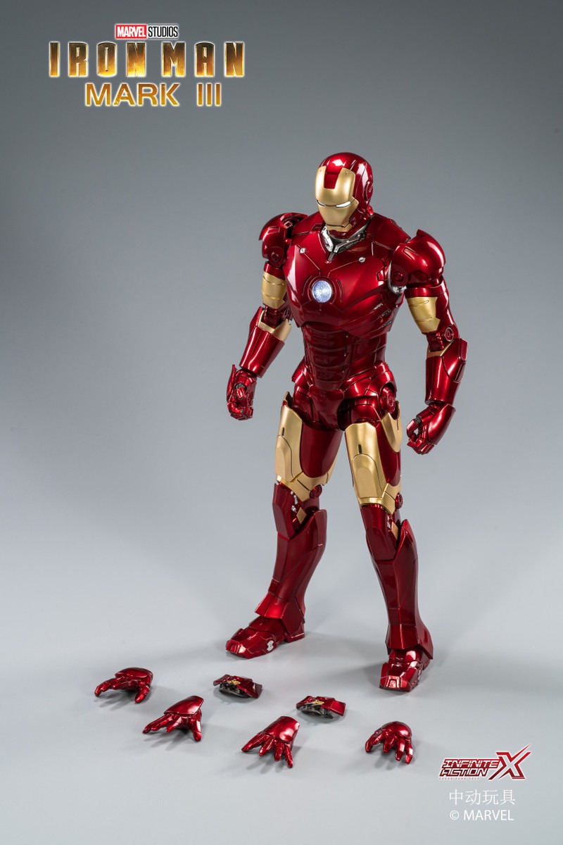 IRON MAN MARK III LUMINOUS VERSION  ZD TOYS MARVEL STUDIOS IRON MAN 19