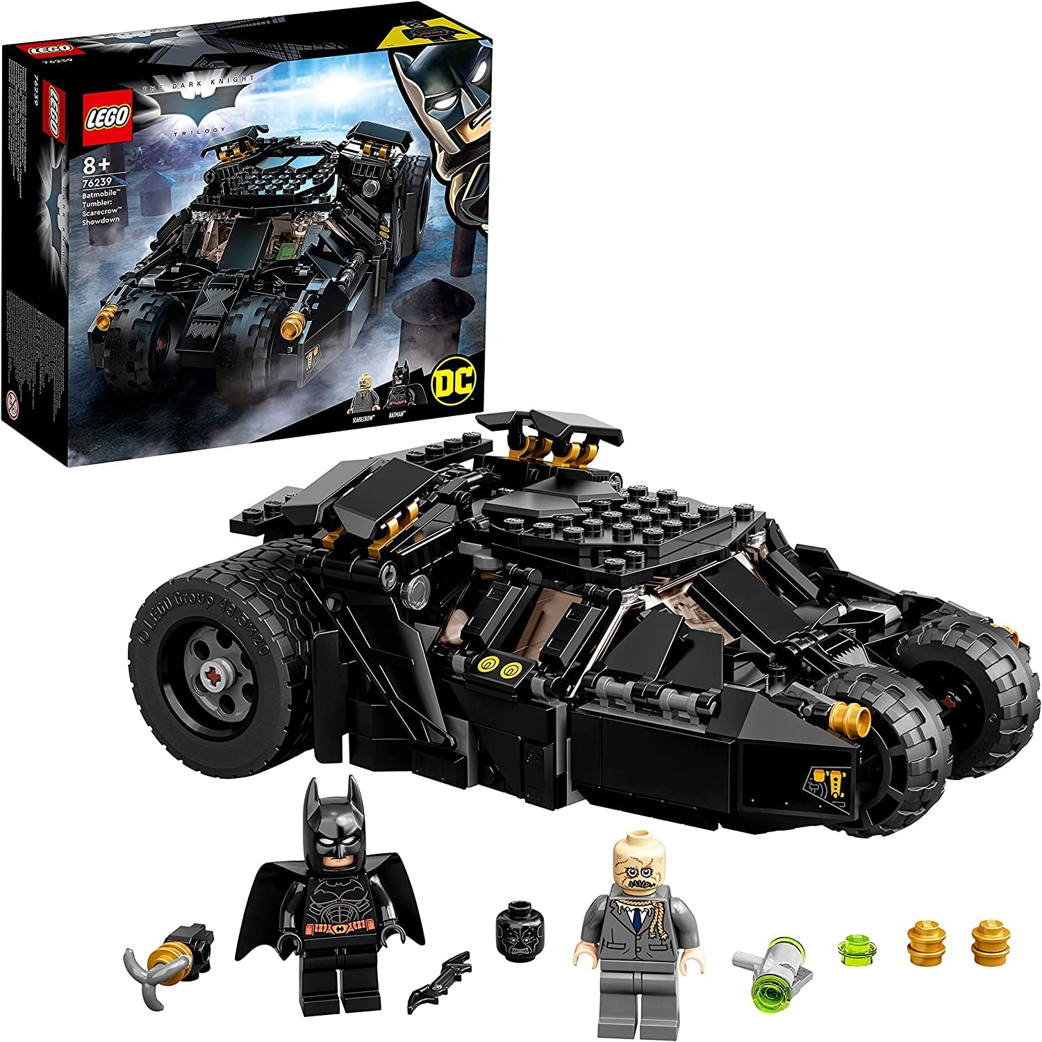 LEGO DC BATMAN BATMOBILE TUMBLER SCARECROW SHOWDOWN 8Y 422 PIECES
