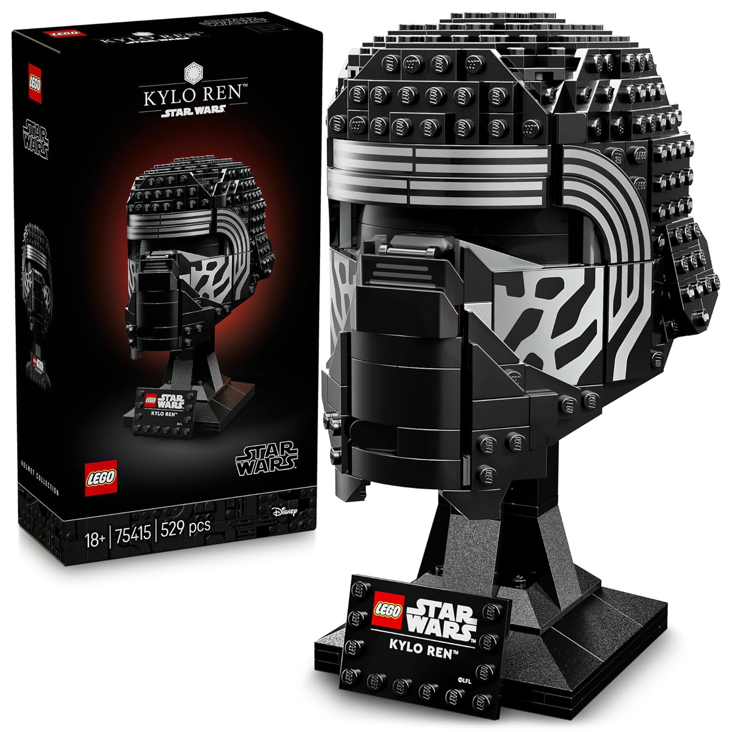 LEGO STAR WARS KYLO REN HELMET, BUILDABLE MODEL KIT FOR ADULTS 75415