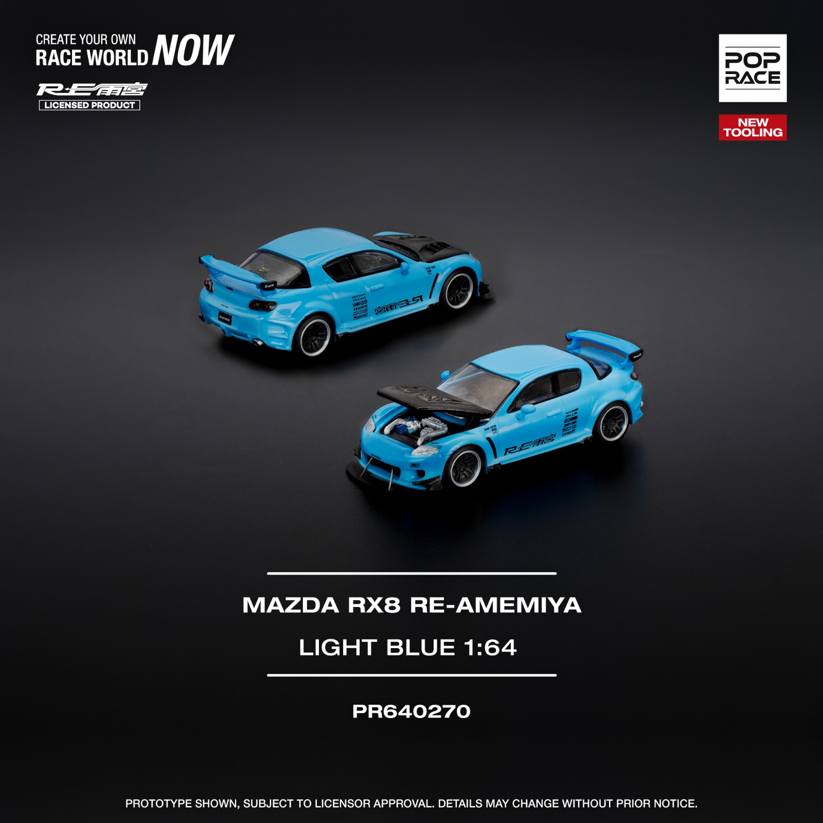 PREORDER MAZDA RX-8 RE-AMEMIYA - LIGHT BLUE
