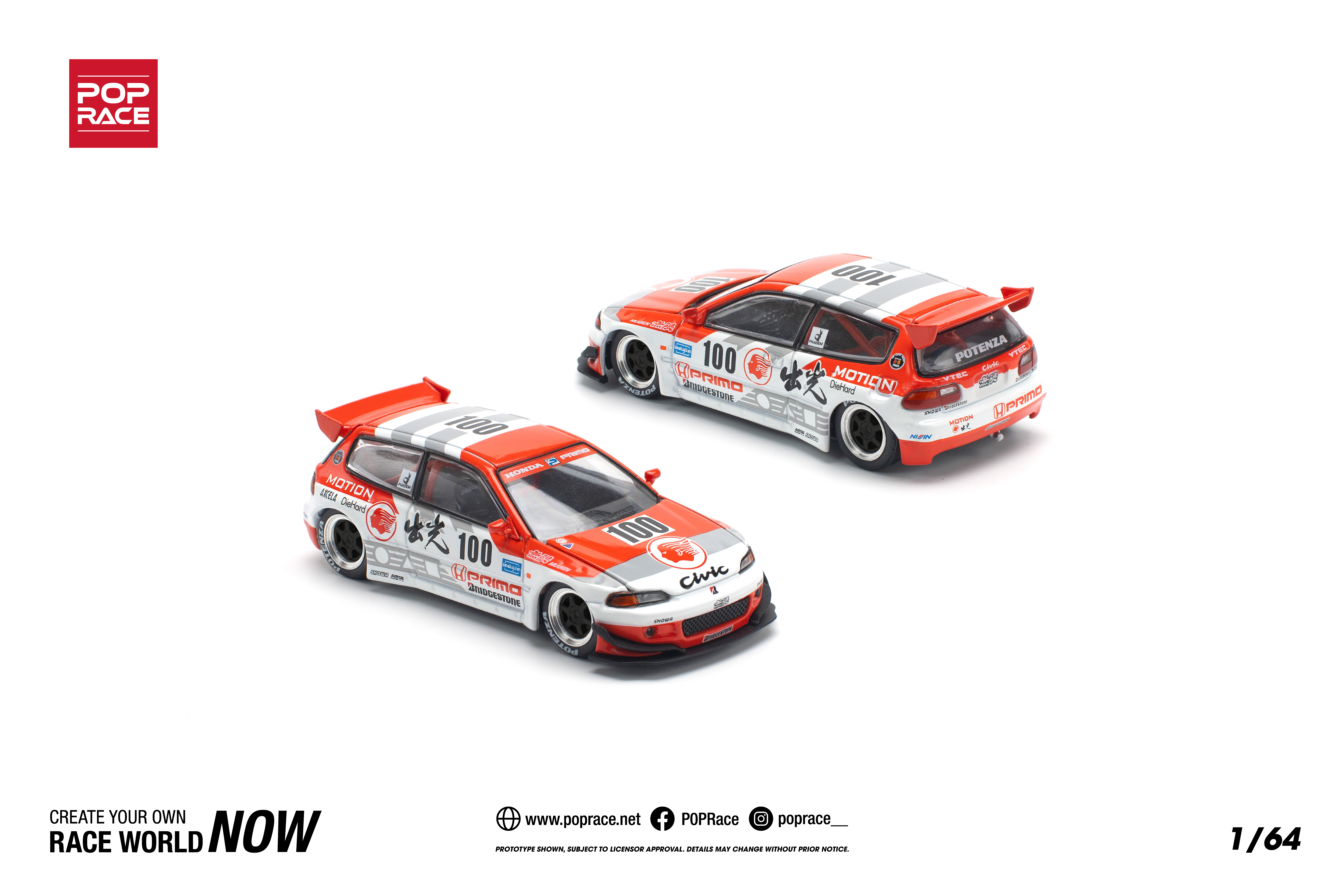 PREORDER PANDEM CIVIC EG6 v15 IDEMITSU MOTION INFINITE