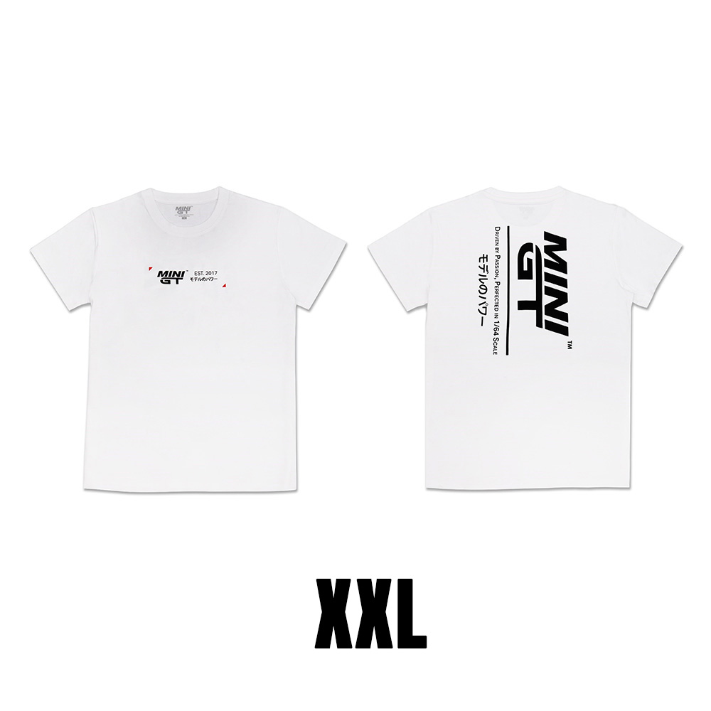 MINI GT T-SHIRT DRIVEN BY PASSION WHITE XXL SIZE