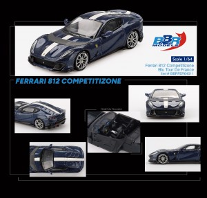 FERRARI 812 COMPETITIZONE BLU TOUR DE FRANCE    