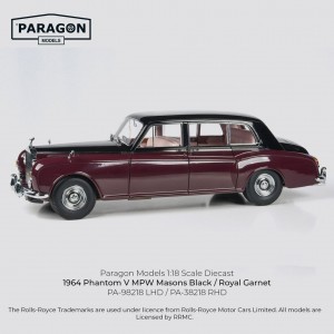 ROLLS ROYCE PHANTOM V MASONS BLACK -ROYAL GARNET 