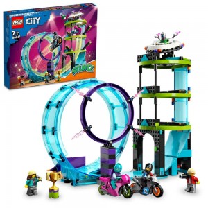 LEGO CITY ULTIMATE STUNT RIDERS CHALLENGE 60361 BUILDING TOY SET 385 